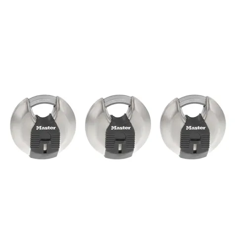 M40XTRI Magnum 2-3/4 in. Wide Stainless Steel Discus Keyed Padlock with 5/8 3Pk