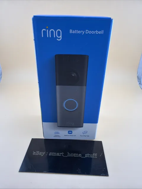 New Sealed Ring Battery Doorbell (2nd Gen) Speckled Gray Retinal Vision 2K