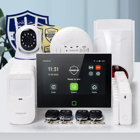 HOMSECUR Wireless WIFI 4G 2G LCD Home Security Alarm System+Pet-Immune/Friendly