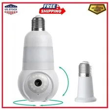 Luna 2K Security Camera Light Bulb 360 Pan Tilt Wireless Wi-Fi Night Vision