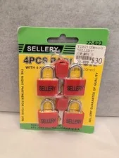 Sellery Padlock 20mm 4 Pieces Travel lock set
