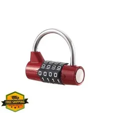 EASTDEER 3.5" Red 4 Digit Gym Locker Lock