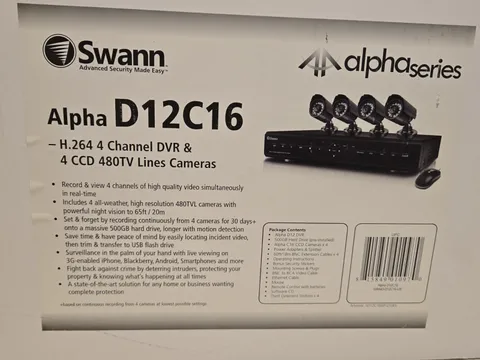 NIB Swann Alpha D12C16 – H.264 4-channel DVR & 4 CCD 480TV lines cameras