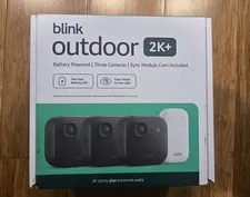 Blink Outdoor 2K+ Wireless 3 Camera Security System & Sync Core Module