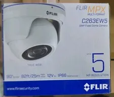 FLIR MPX C263EW5 5MP Wired BNC Dome CCTV Camera 12V Night Vision White