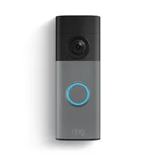 Ring Battery Doorbell 2nd Gen Speckled Gray Retinal 2K With Wide-Angle Video