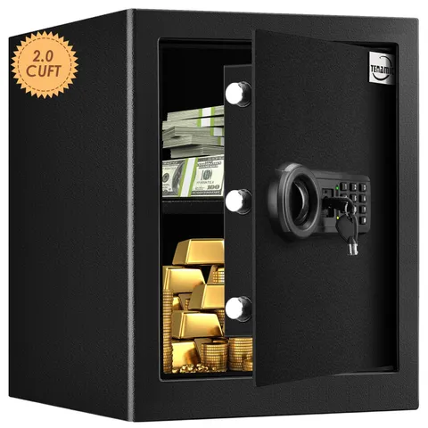 Tenamic Safe Box 2.0 Cuft Fireproof Waterproof Home Safe, Keypad Large Lock B...