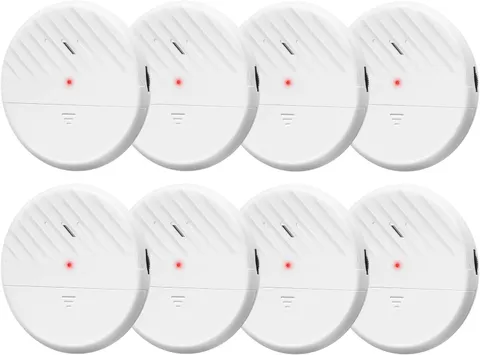 Ultra-Slim Wireless Glass Break Sensor Alarm 125dB for Home Security - Vibration