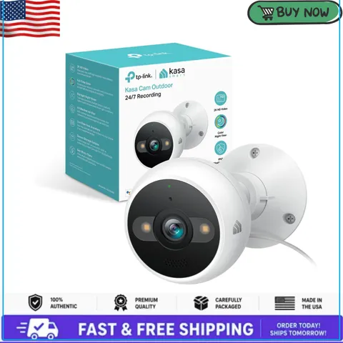 Kasa KC420WS 2K+ Outdoor Security Camera Wired 24/7 Recording 2-Way Audio New