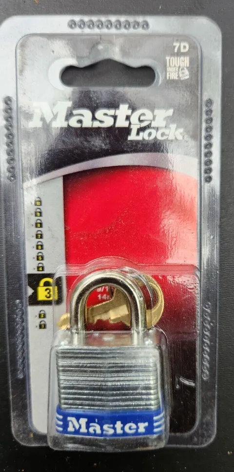 (2 Pk) Master Lock 7D 1-1/8 In. (29mm) Wide Laminated Steel Pin Tumbler Padlock