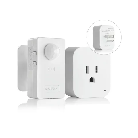 RAYZEEK Wireless Motion Sensor Plug Kits,No-Wire Mini PIR Sensor Sw... Fast Ship