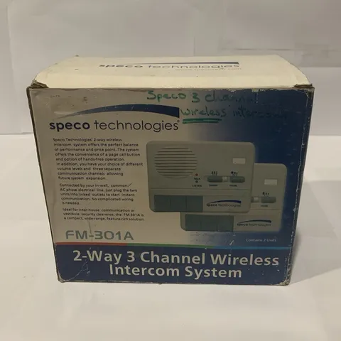 Speco Technologies FM-301A 2-Way 3-Channel Wireless Intercom