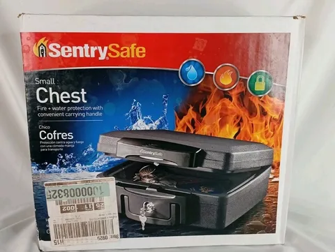 NIB SentrySafe H0100 Small Chest Fire & Waterproof Safe Black