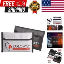 Small Fireproof Bag 5 x 8 inches, Non-itchy Fireproof Money Bag for Cash, Val...