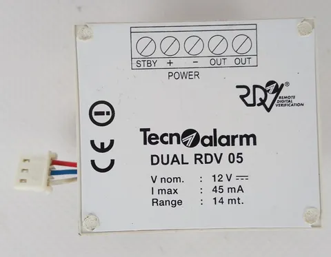 Tecnoalarm 12V 45mA 14m Sael 2000 Dual RDV05 DrodualRDV 121-07