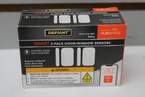 NEW DEFIANT SMART 2 PACK DOOR WINDOW SENSORS WIRELESS WHITE 1010516031 FREESHIP