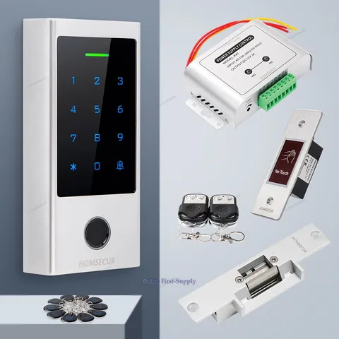 HOMSECUR IP66 APP WIFI Fingerprint Access Control Set Electric Strike Lock
