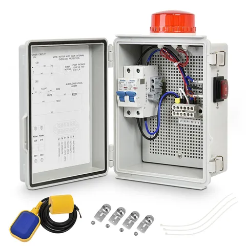 Septic Pump Alarm, High Water Alarm for Sump Pump Features a Bright Flashing ...