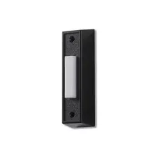 Globe Heath Zenith Black/White Plastic Wired Pushbutton Doorbell 18000221