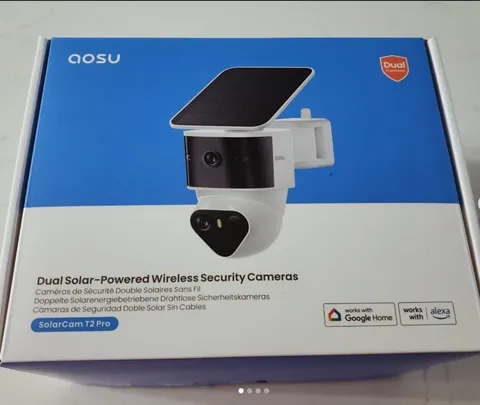 AOSU SolarCam T2 Pro Dual Solar Wireless Security Camera 3K Google Home Alexa