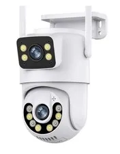 Home Solar Dual-Lens PTZ ROTATING CAMERA for Security 