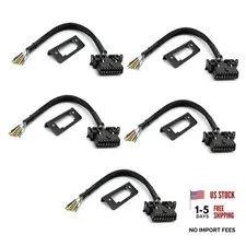 OBD2 J1962 Female to Open Pigtail Cable Bracket 16PIN OBDII Port 5 PCS