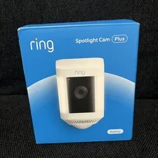 Ring Spotlight Cam Plus, Battery - White
