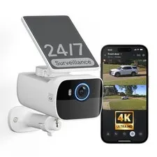 4K Security Camera Wireless Outdoor, Cameras for Home Security with Adjustabl...