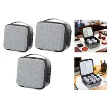 Office Stamp Lock Box Storage Bag Handbag Compartments Tote Home Trips with