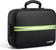 Fireproof Document Bag with Lock, Upgraded Fireproof, Heat Insulated & Waterproo