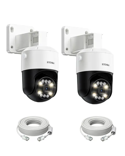 2Pack C296 4K 8MP PoE IP Pan/Tilt Add-on Security Camera with Ethernet Cable,...
