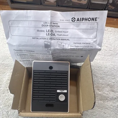 Aiphone LE-D Door Station Screws Manual Surface Mount Intercom