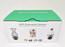 WiFi Panorama Camera Bulb IP/Network Wi-Fi Night Vision White Indoor/Outdoor