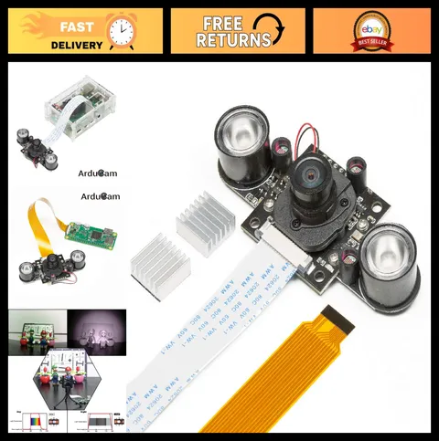 Day-Night Vision Raspberry Pi Camera, IR-Cut Switching, Low Light 5MP 1080P