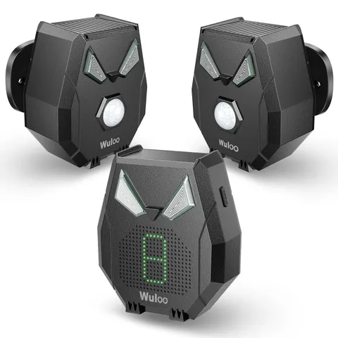 Solar Wireless Driveway Alarm, Outdoor Motion Sensor Detector Alarms Driveway...