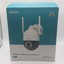 2k Wi-Fi Security Camera White Dekco DC5L Brand New/z