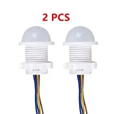 2PCS PIR Motion Sensor Switch 110V-220V Infrared Human Body Light Auto Switch
