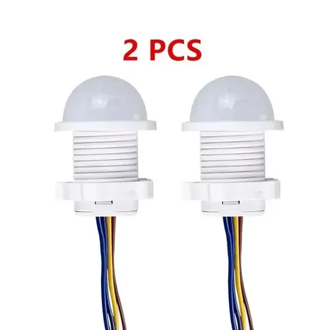 2PCS PIR Motion Sensor Switch 110V-220V Infrared Human Body Light Auto Switch