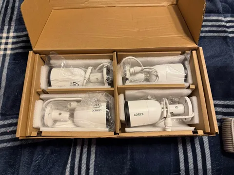Lot of 4 Lorex 4K Ultra HD Smart Deterrence IP Cameras E893AB-Z4