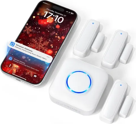 Wifi Door Sensor Chime, Smart Door Open Alert Window Sensor | for Business/Home/
