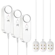 Daytech 3In1 Water Alarm For Basements 6.5Ft Detection Cable Water Sensor For