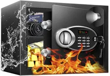 11.81" Tall Fireproof Waterproof Safe Box with Digital Keypad