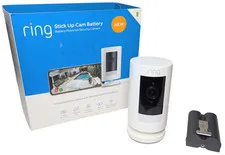 RING Stick Up Cam Battery HD Security Camera 3rd Generation White Tested NO CORD