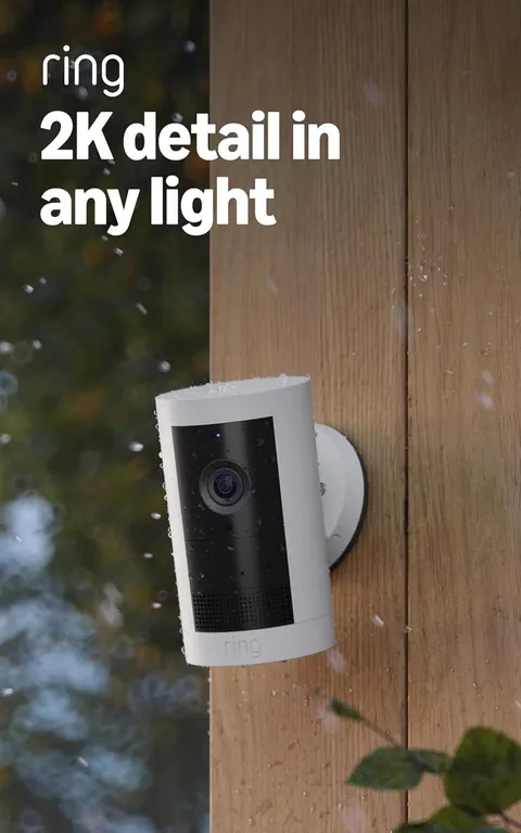 Ring Outdoor Cam Plus Battery 2K Video with Low-Light Vision Flexible Mounting