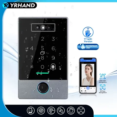 TTLOCK Biometric IP65 Waterproof face 100 Fingerprint Access Control Keypad supp