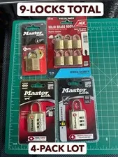 9-lock lot ACE Weather Resistant Padlock Keyed Alike Master Lock 4680DNKL