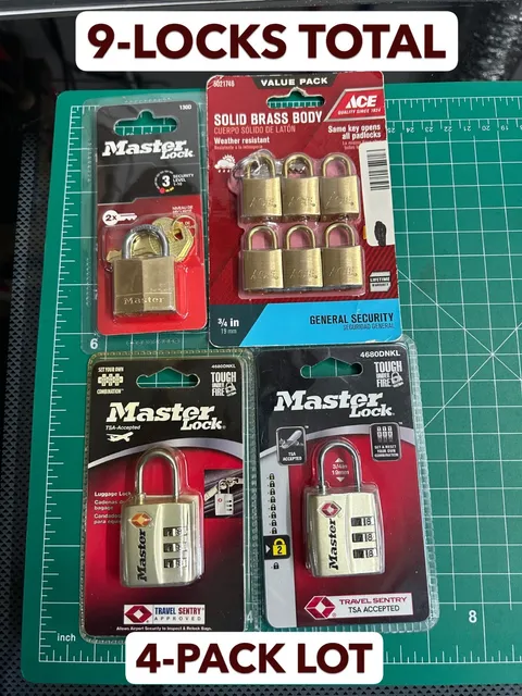 9-lock lot ACE Weather Resistant Padlock Keyed Alike Master Lock 4680DNKL