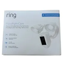 Ring Security Camera Floodlight Cam W/Two Way Talk &Siren Motion Detection 1080p