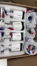 OOSSXX Wired HD Analog Wired Camera 4 Packs Used Bullet 5MP Outdoor Indoor Cam