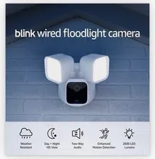 Blink Wired Floodlight Outdoor Smart Security Camera